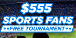 Freeroll $555 Sport Fans Free Tournament at 888 Poker 
