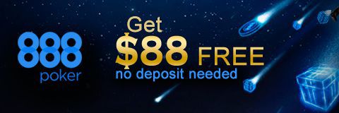 888 Poker $88 free no deposit needed
