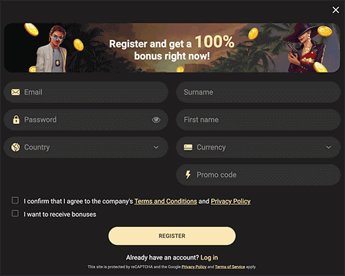 1xSlots Casino registration