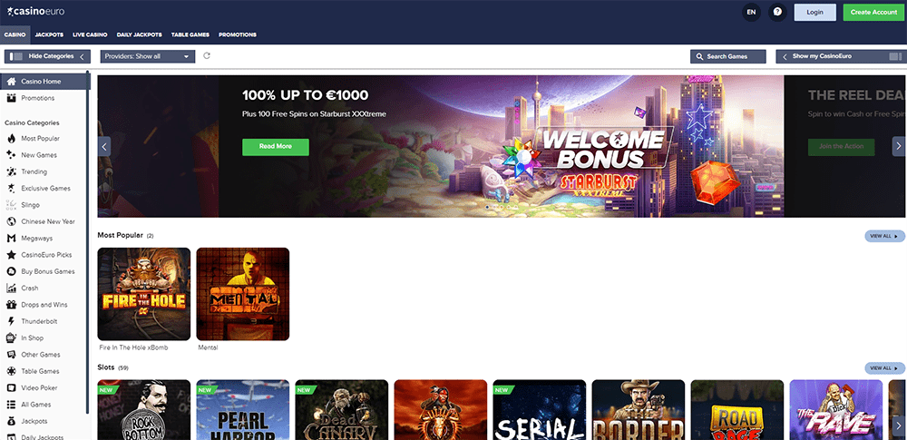 Casino Euro official website