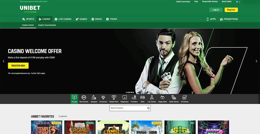 Unibet Casino official website