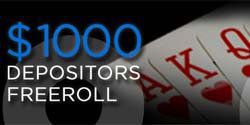 888 Poker $1,000 depositors freerolls