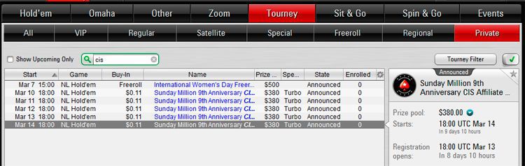 Exclusive - giving away tickets to Sunday Million 9th Anniversary in special tournaments