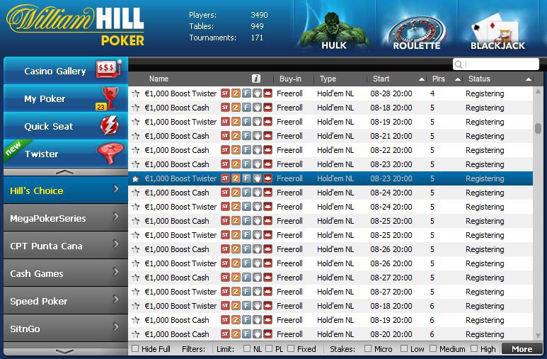 €100k August Boost on William Hill