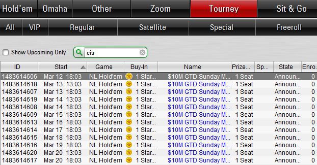 Special $10M GTD Sunday Million freerolls Special $10M GTD Sunday Million freerolls