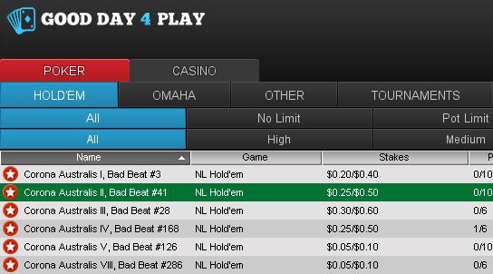 Bad Beat Jackpot at Good Day 4 Play