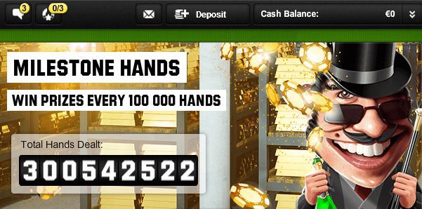 Hands counter at Unibet Poker lobby