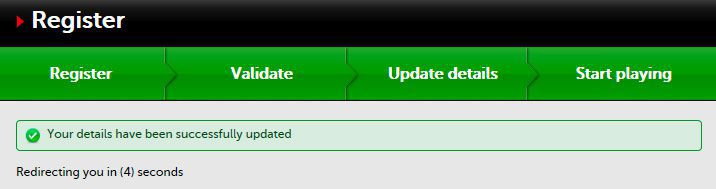 Registration at RedKings Poker