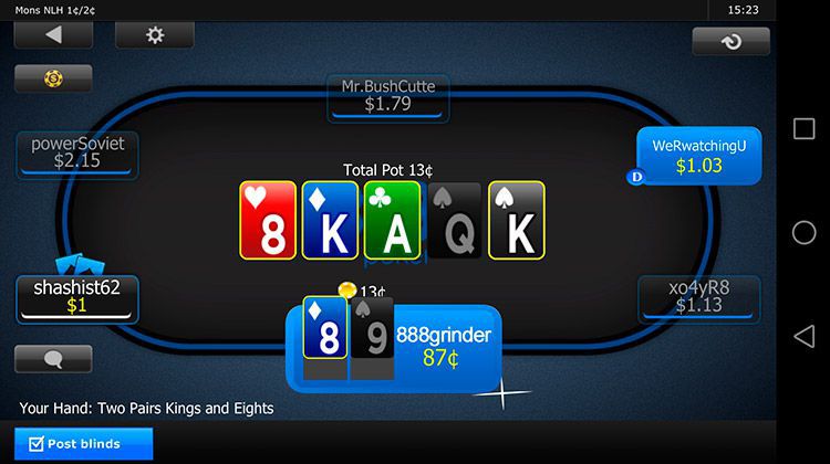 888 poker mobile login