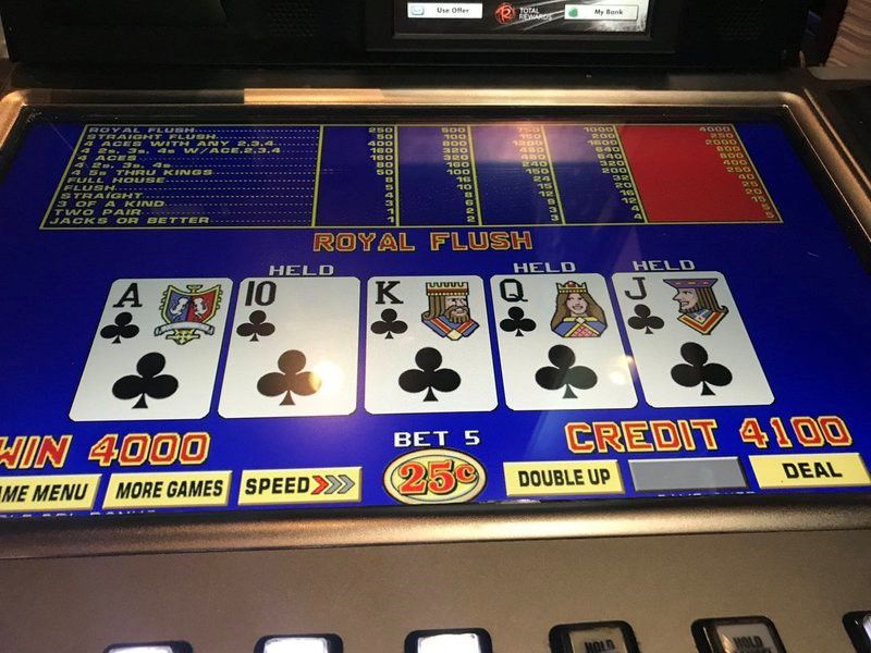 Royal flush odds video poker games